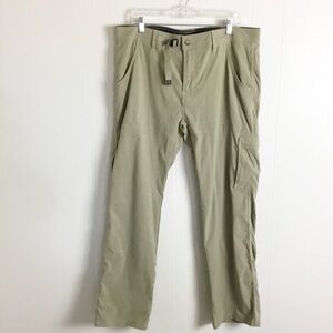 PrAna Breathe Stretch Cargo Pants Hiking Straight Roll up Leg  Mens 38X32